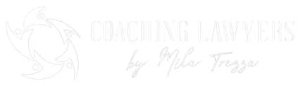 The logo for coaching lawyers by mike tague.